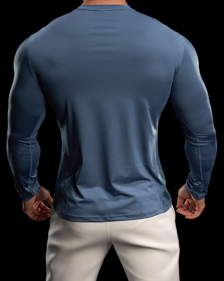 Performance Long Sleeve Tee Crew Neck Quick Dry - Ahaselected