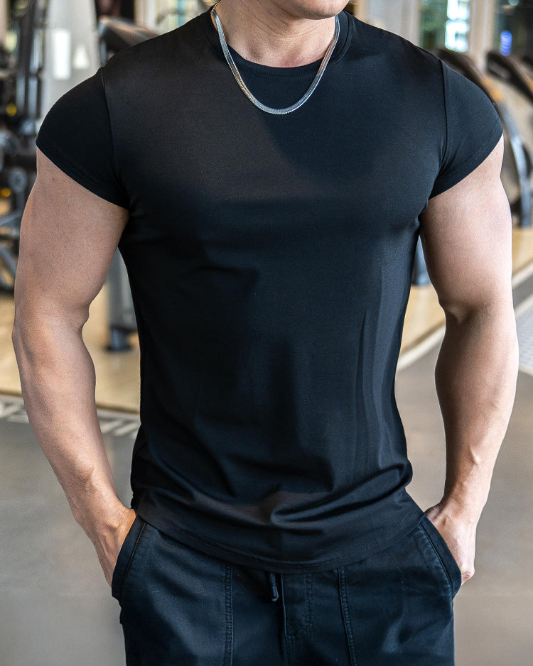 Cap Sleeve Muscle Fit Tee - Ahaselected