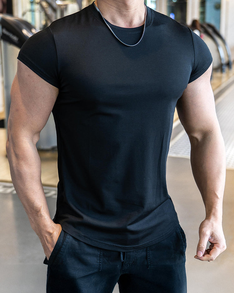 Cap Sleeve Muscle Fit Tee - Ahaselected