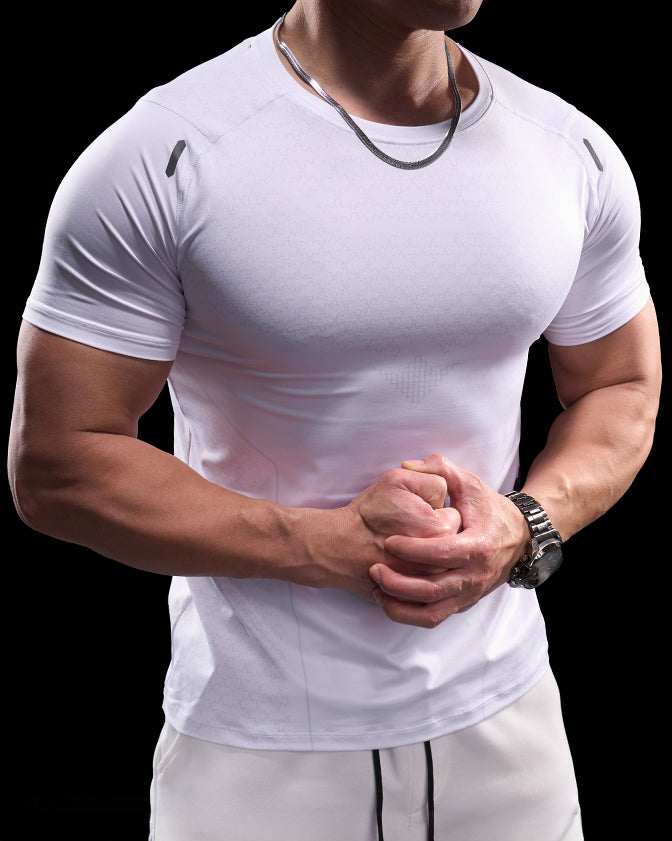 Quick Dry Short Sleeve Gym T-shirt - Ahaselected