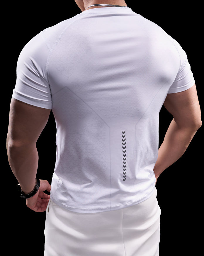 Quick Dry Short Sleeve Gym T-shirt - Ahaselected