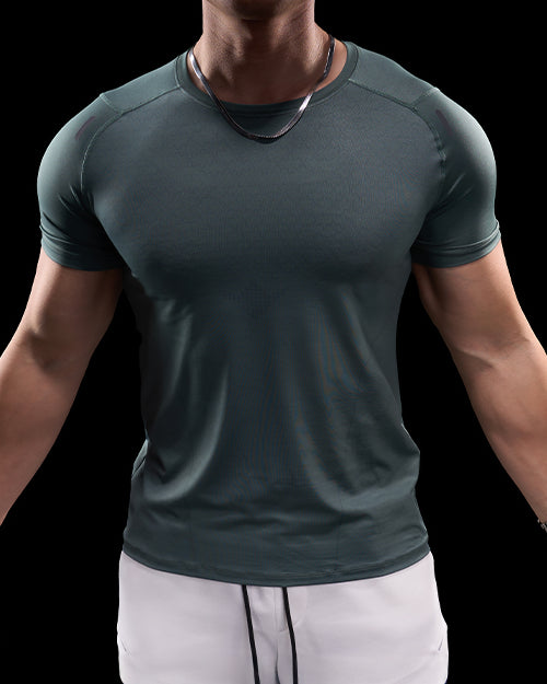 Quick Dry Short Sleeve Gym T-shirt - Ahaselected