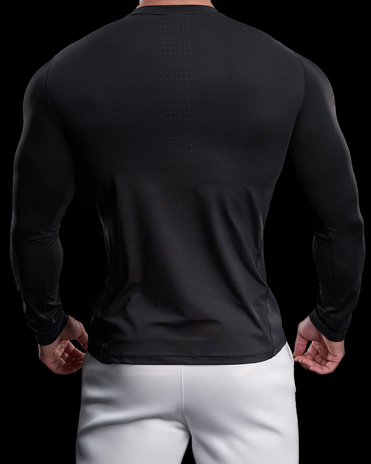 Performance Long Sleeve Tee Crew Neck Quick Dry - Ahaselected