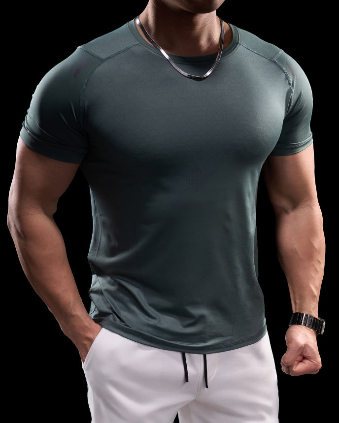 Quick Dry Short Sleeve Gym T-shirt - Ahaselected