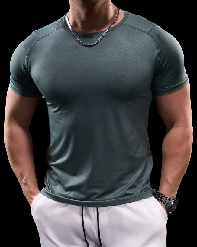 Quick Dry Short Sleeve Gym T-shirt - Ahaselected