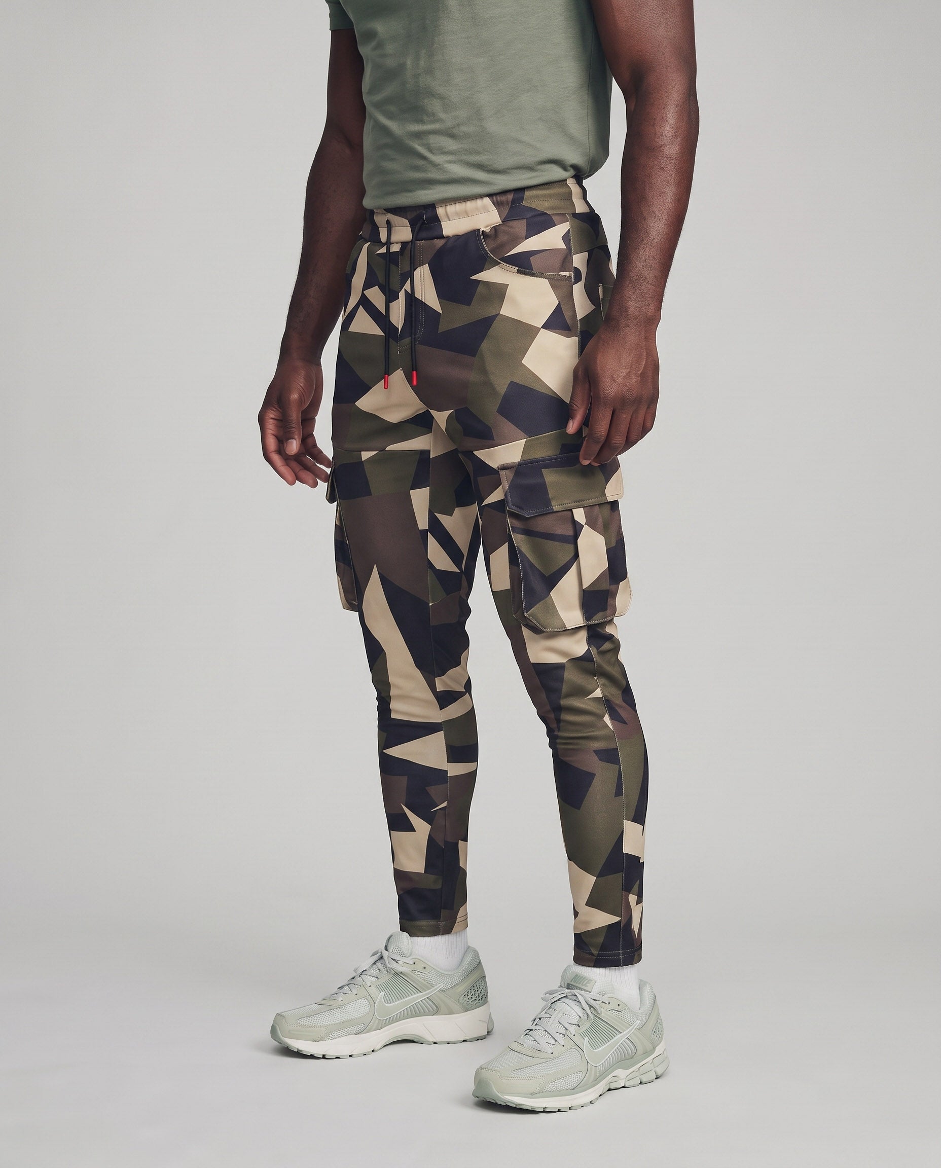 Pantaloni Jogger Cargo Essenziali a Quadri per Tutte le Stagioni