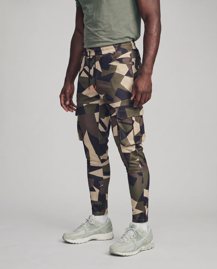 Pantaloni Jogger Cargo Essenziali a Quadri per Tutte le Stagioni