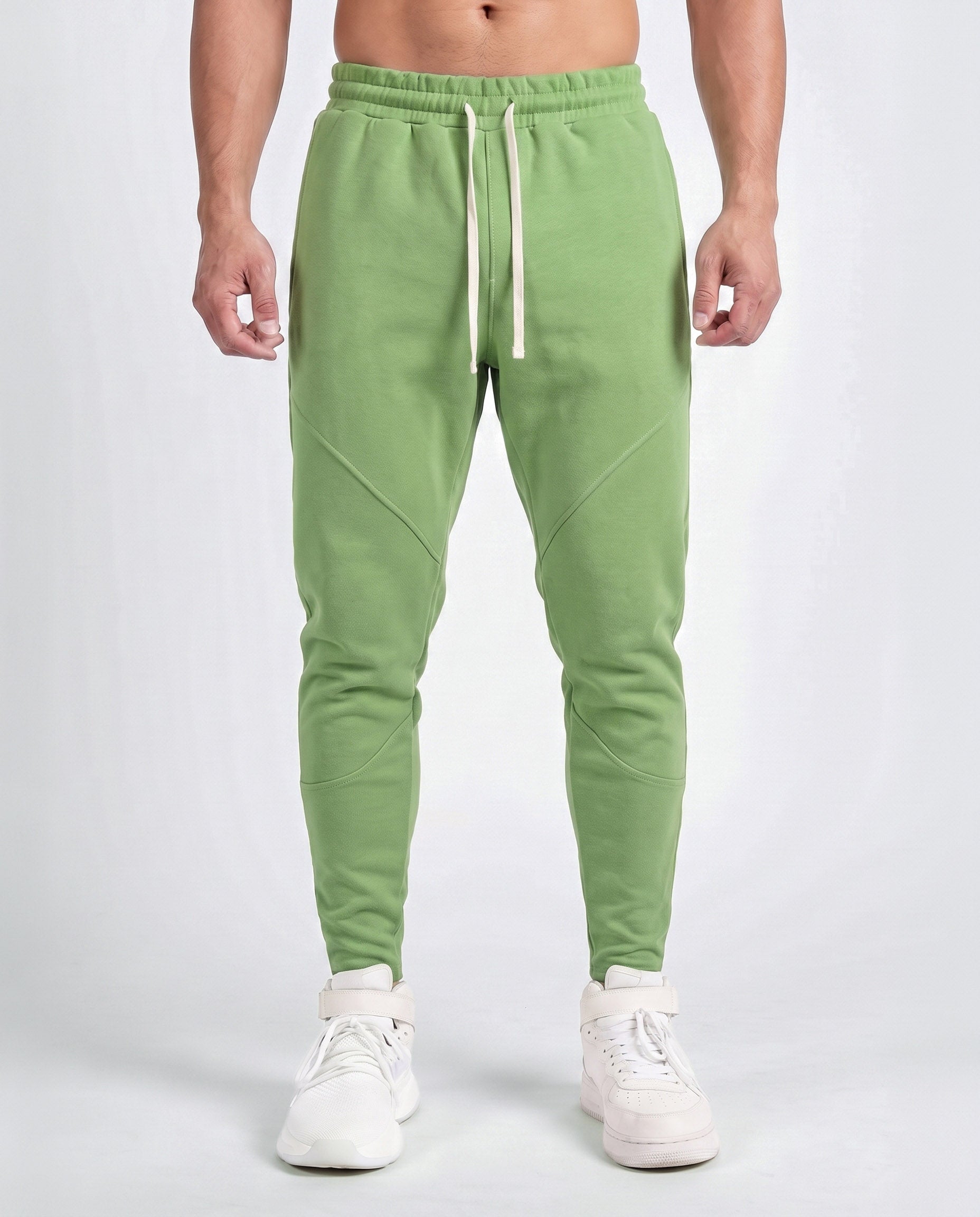 Pantalones deportivos de entrenamiento cálidos con costuras y dobladillos con cremallera para hombre