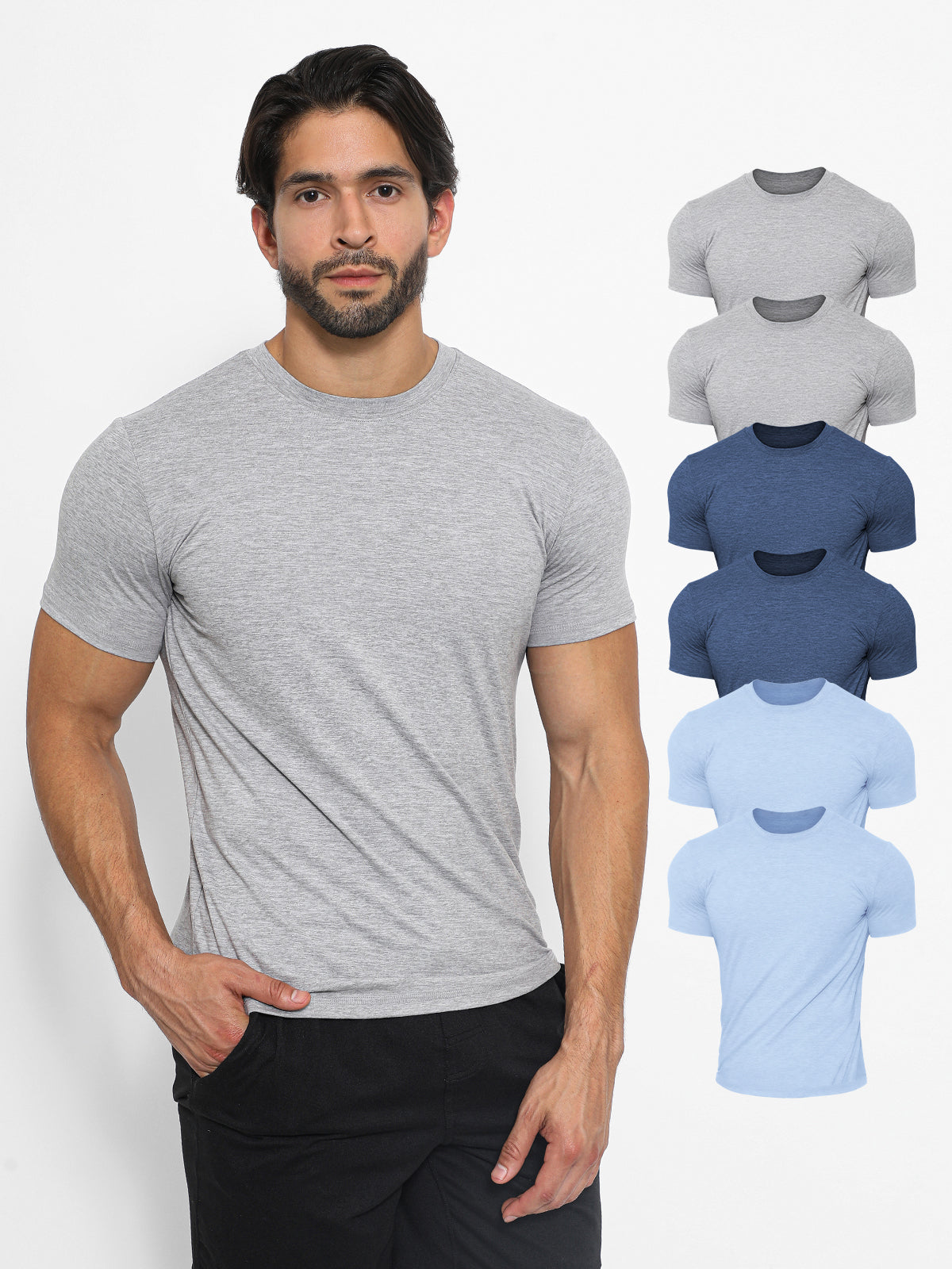 6-Pack Softest Performance Tee Short Sleeve - Ahaselected