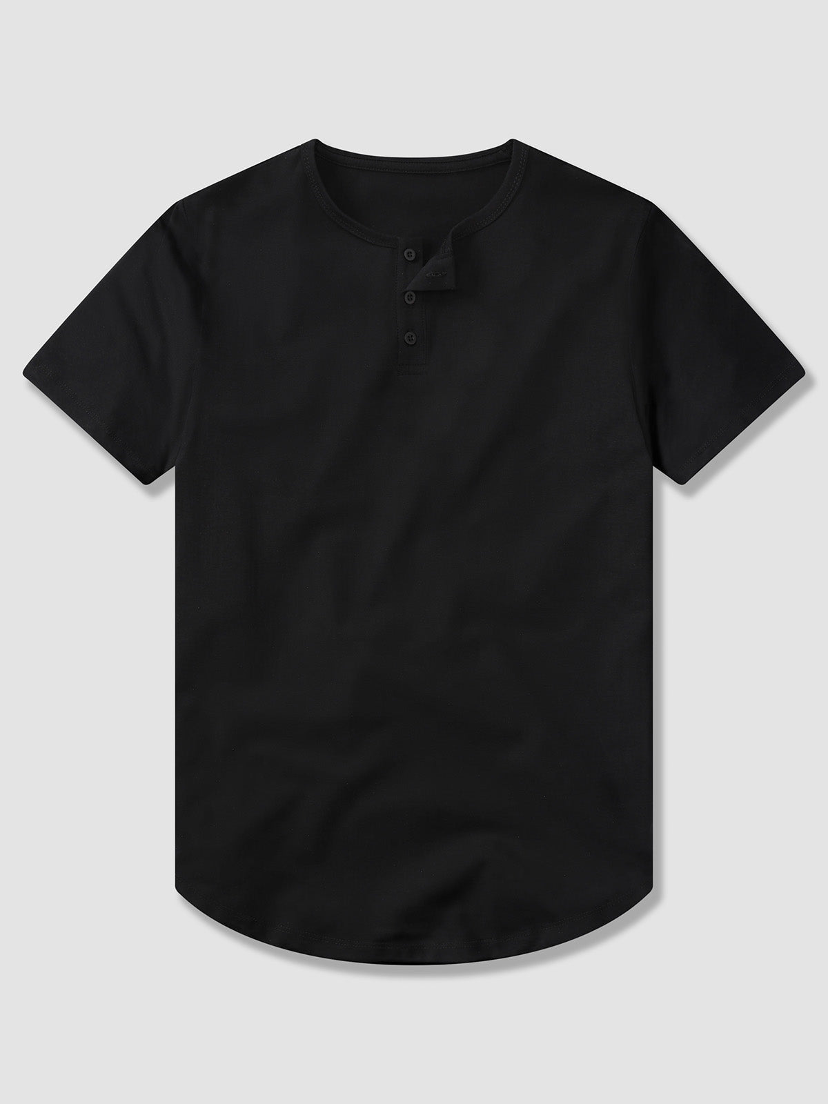 All Day Elite Henley Curve-Hem Stretch Short Sleeve - Ahaselected