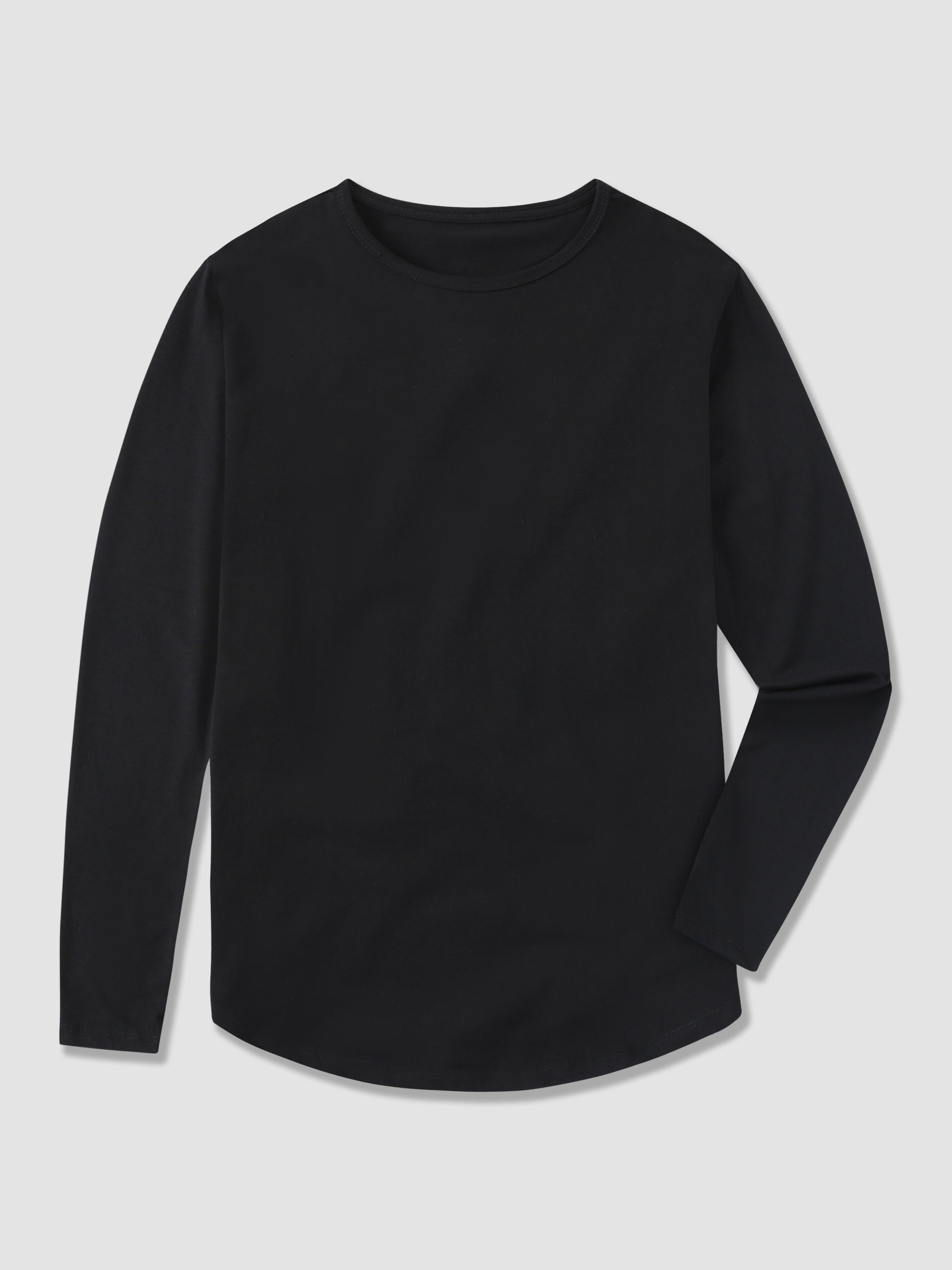All Day Elite Curve-Hem Tee Stretch Long Sleeve - Ahaselected