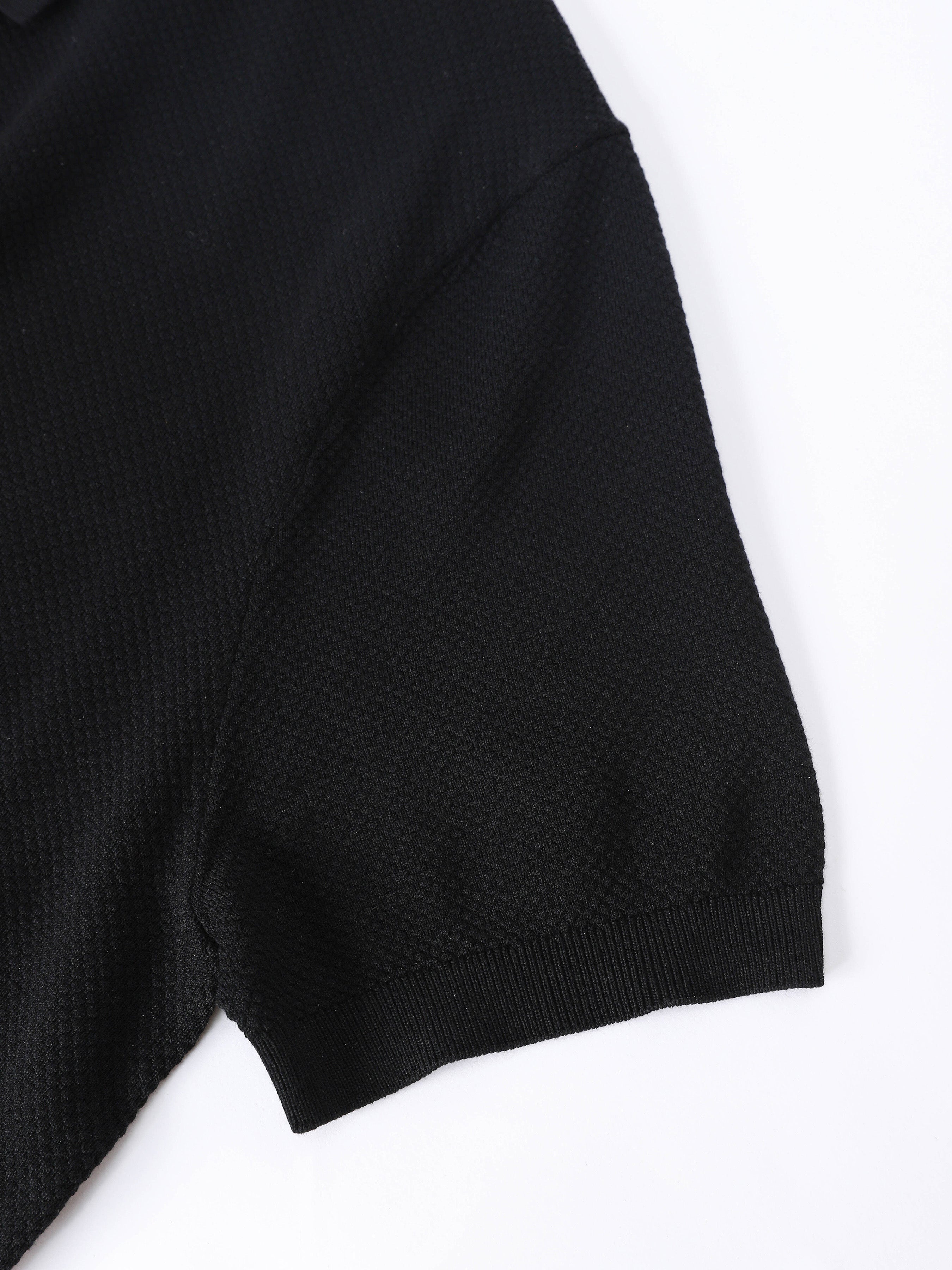 Silk Blend Short-Sleeved Knit Tech Polo - Ahaselected