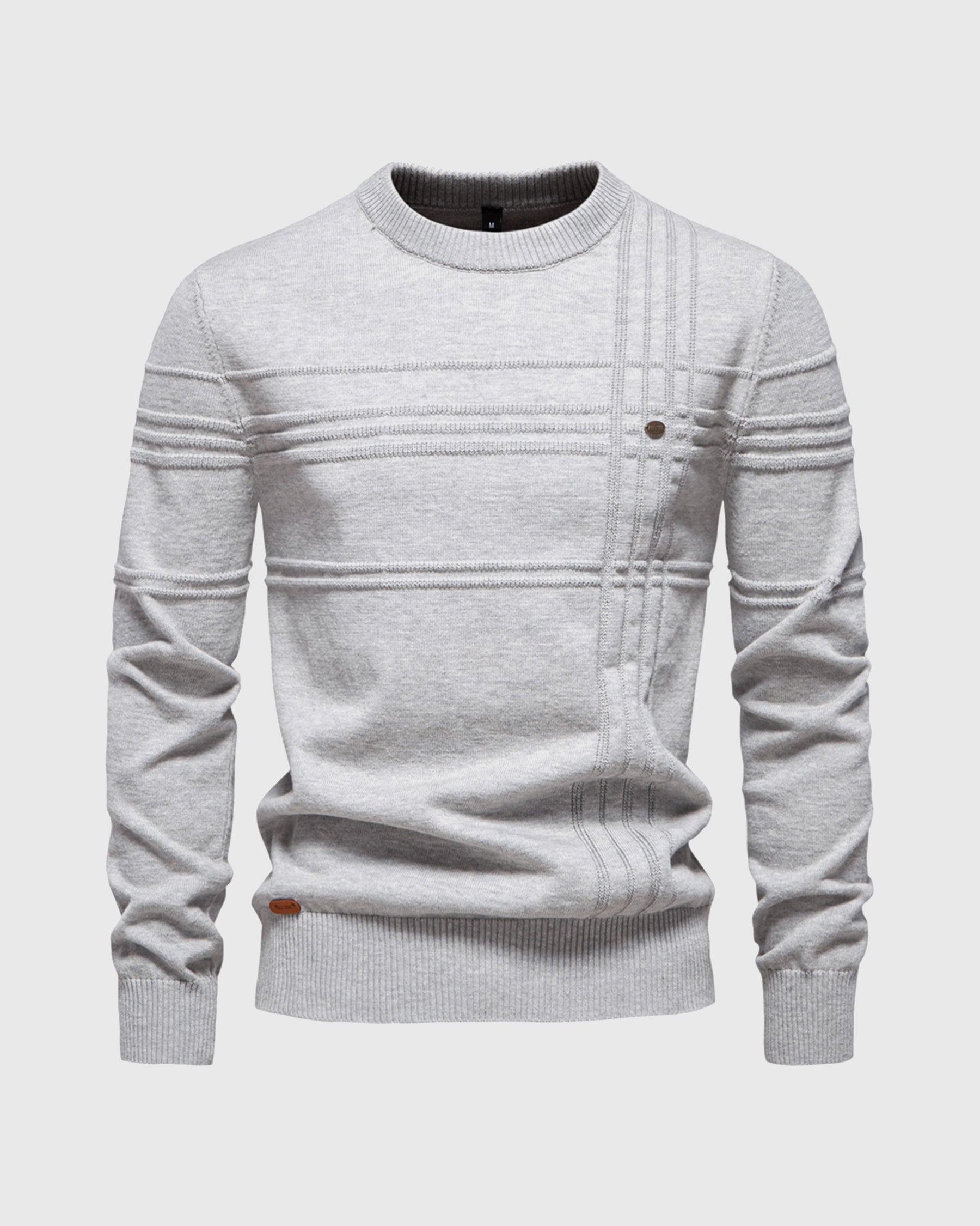 Crosshatch Crew Neck Sweater New - Ahaselected