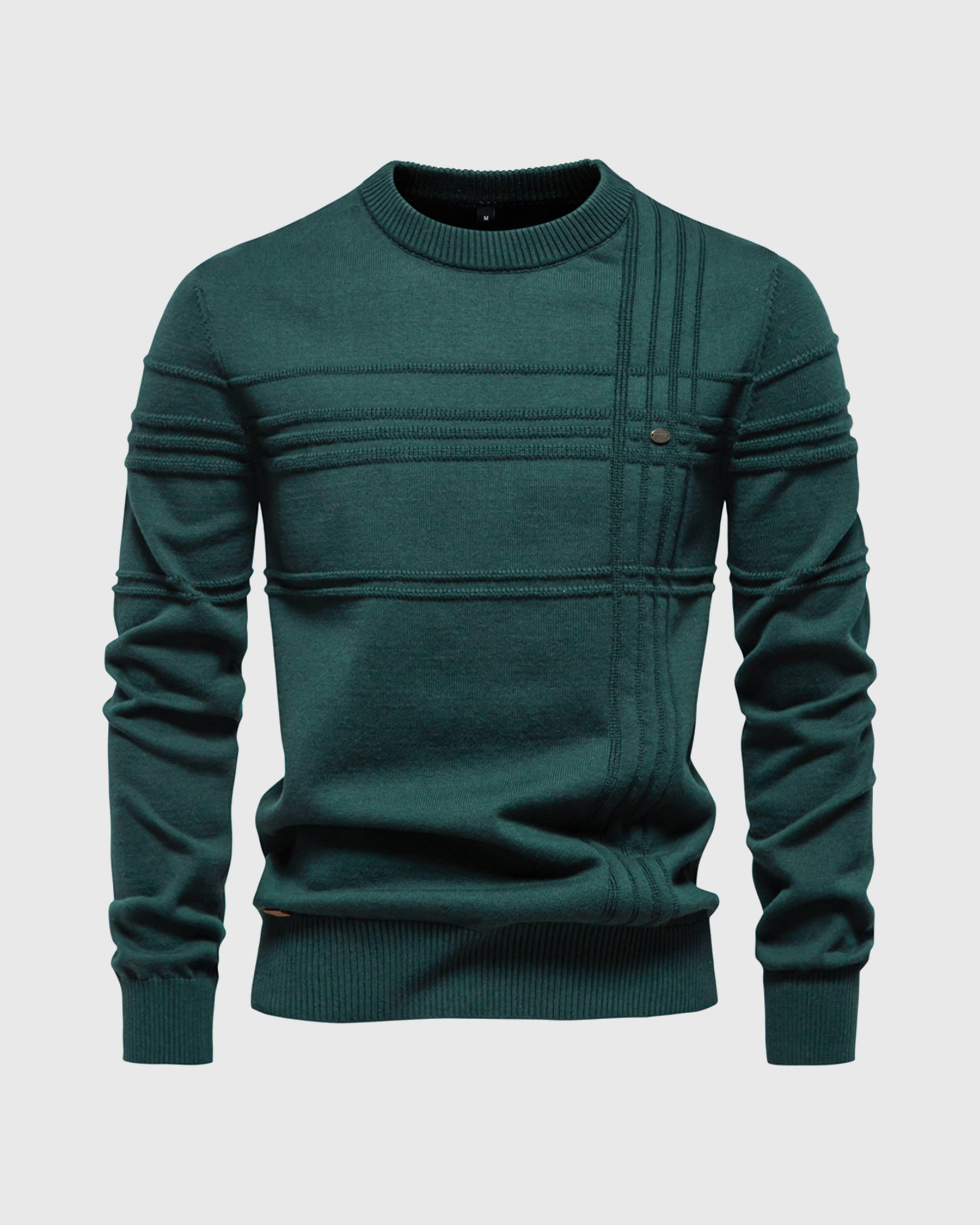 Crosshatch Crew Neck Sweater New - Ahaselected