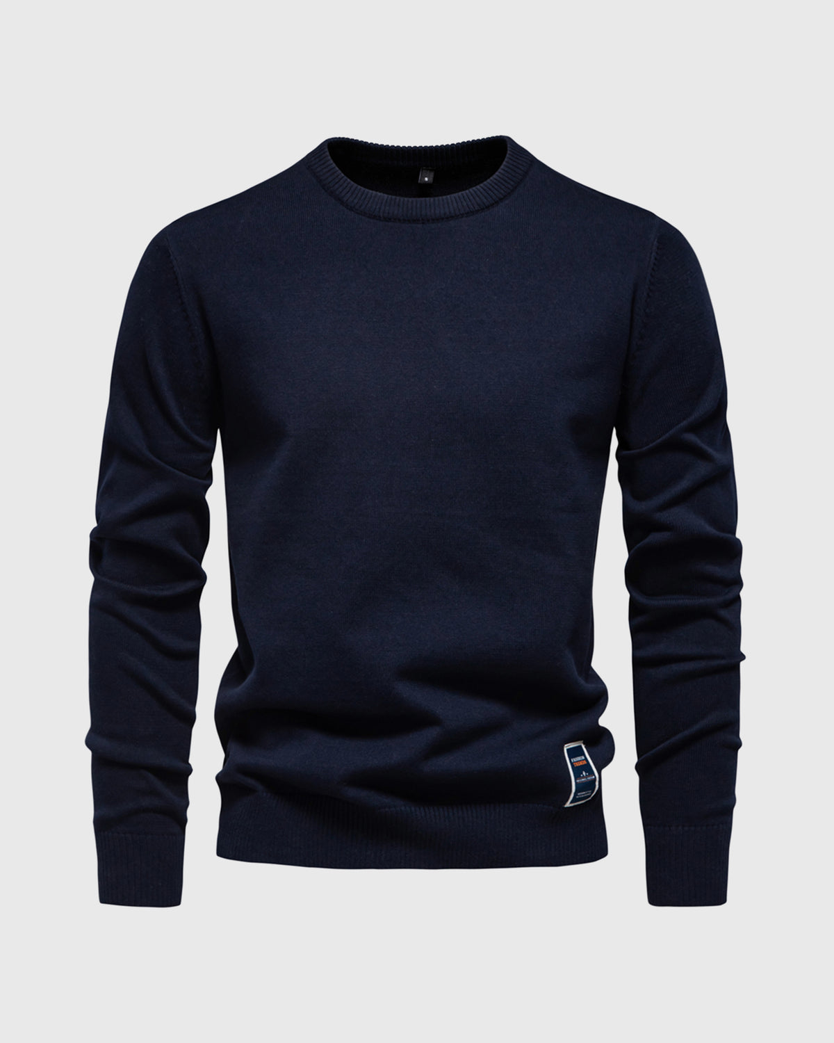 Ribbed Crew Neck Sweater New - Ahaselected