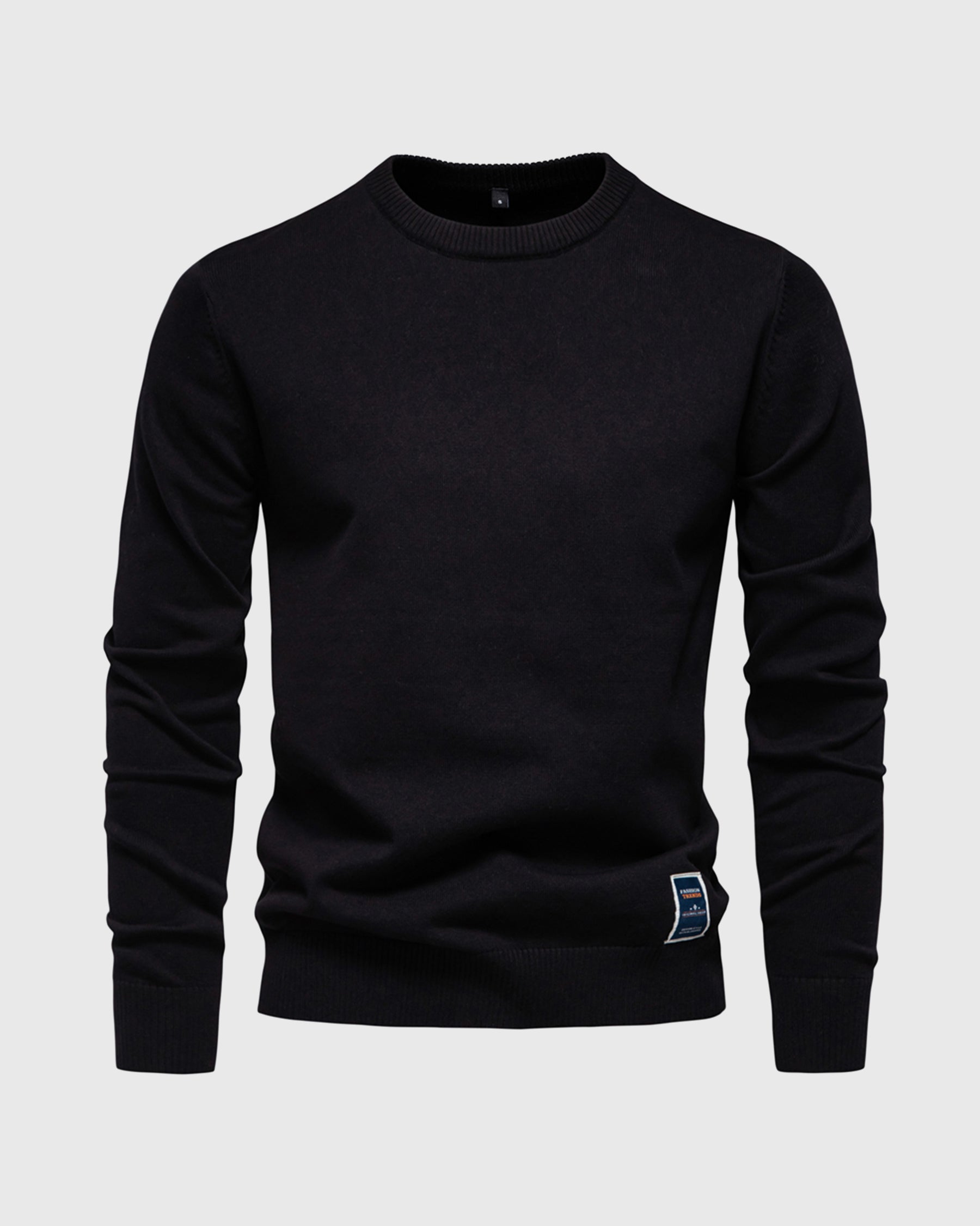 Ribbed Crew Neck Sweater New - Ahaselected