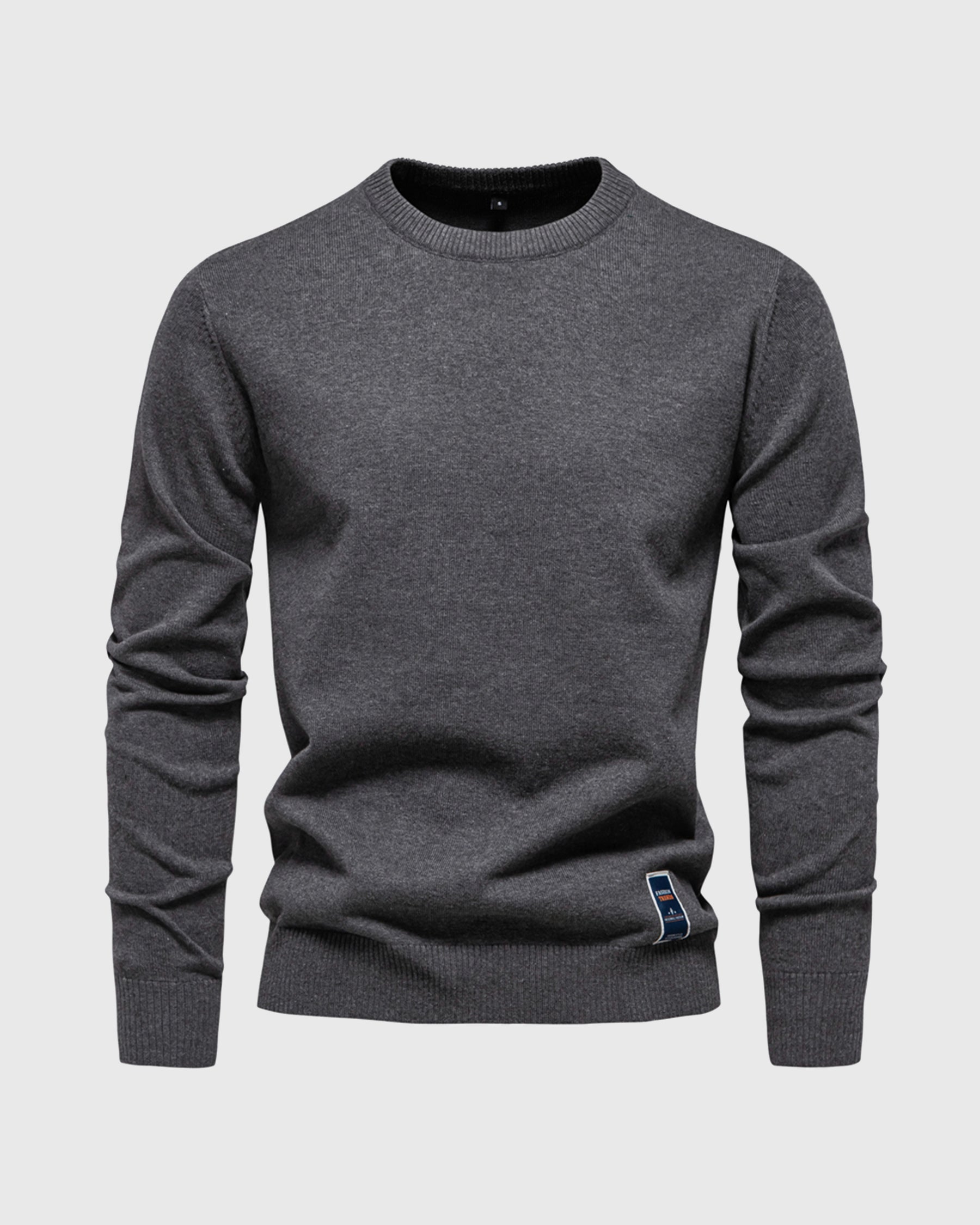 Ribbed Crew Neck Sweater New - Ahaselected