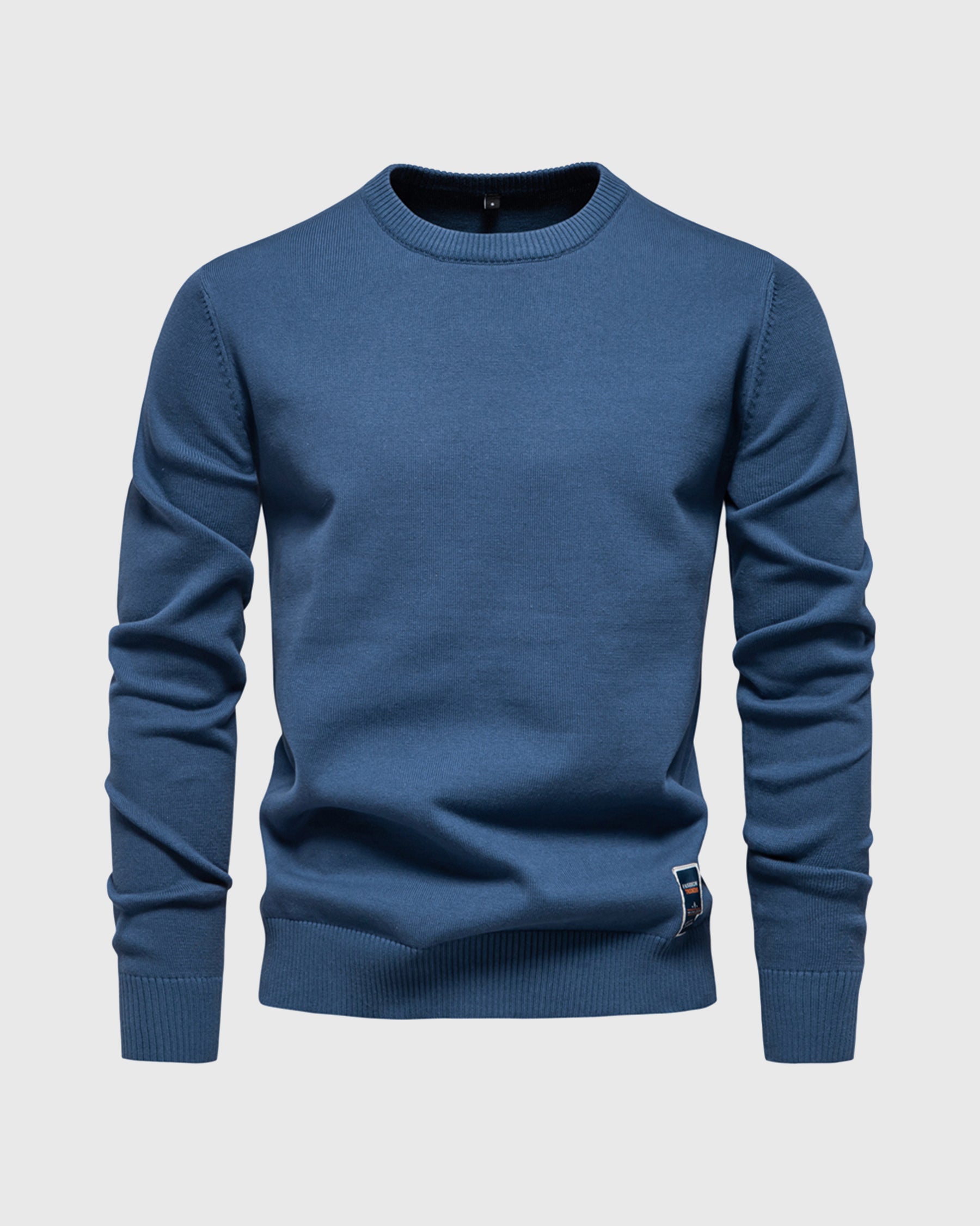 Ribbed Crew Neck Sweater New - Ahaselected