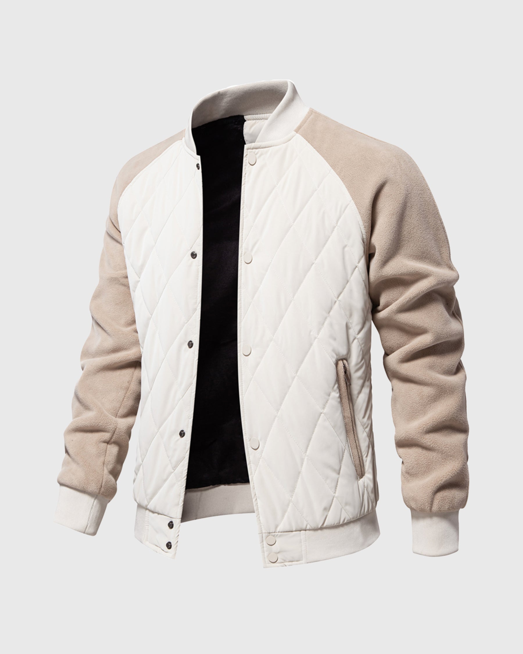 Panelled Hybrid Bomber Jacket New - Ahaselected