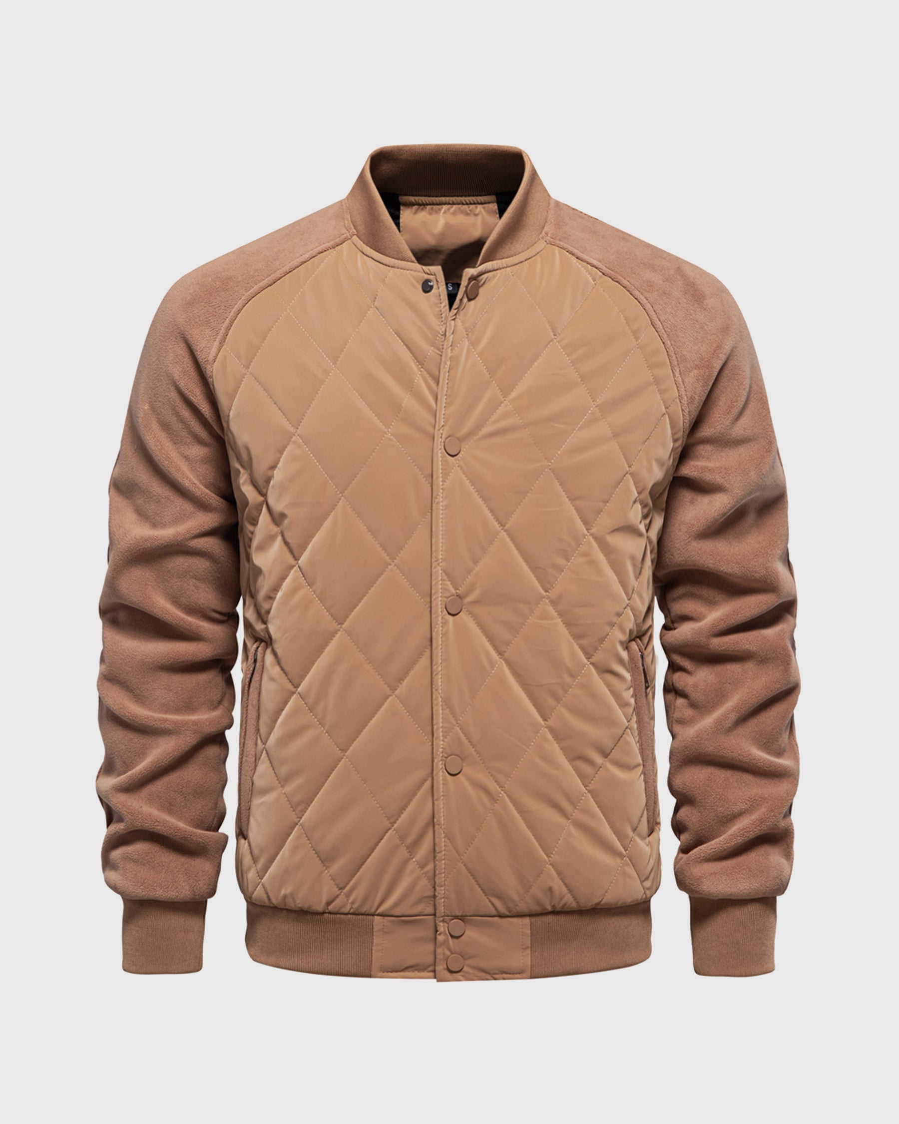 Panelled Hybrid Bomber Jacket New - Ahaselected