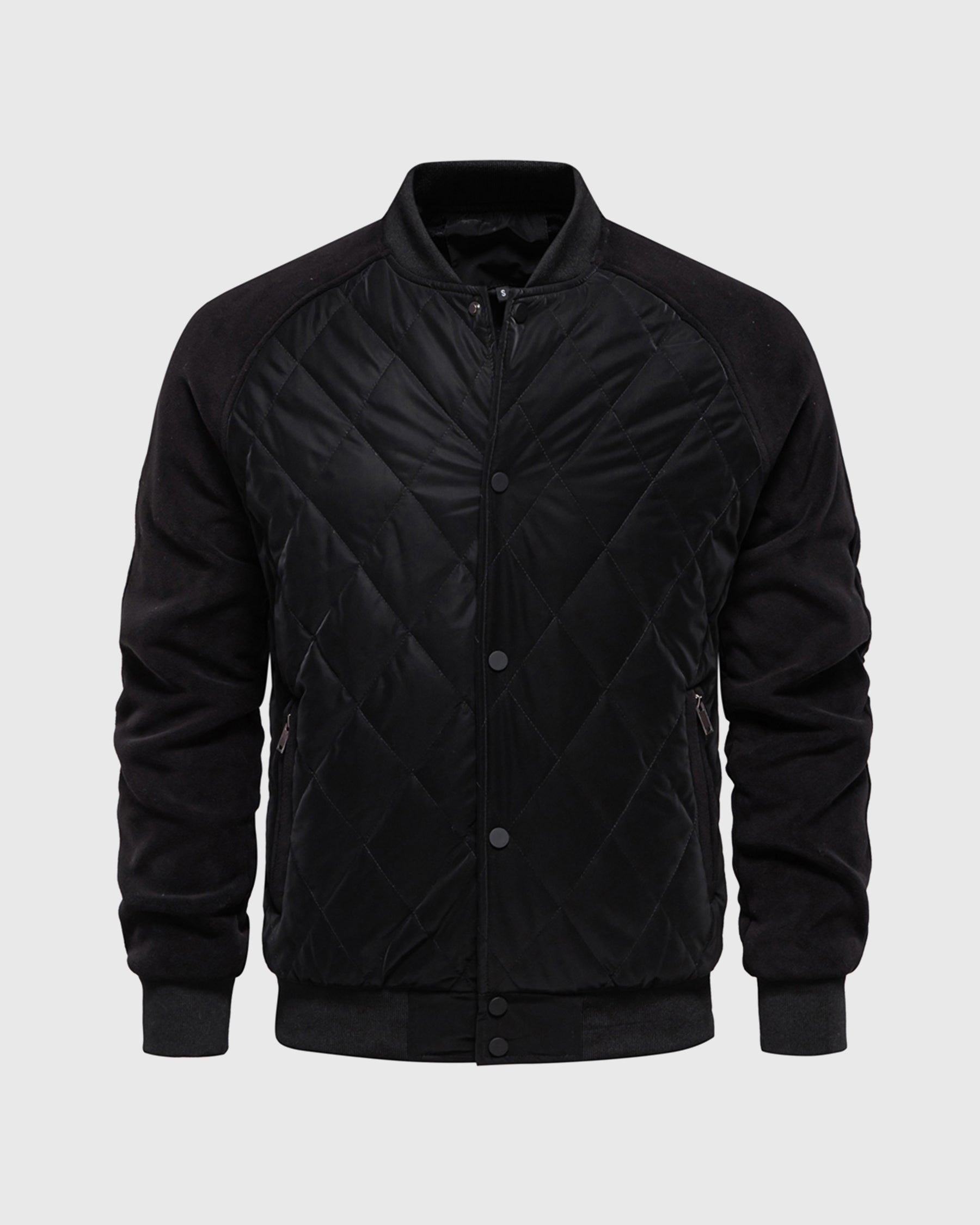 Panelled Hybrid Bomber Jacket New - Ahaselected