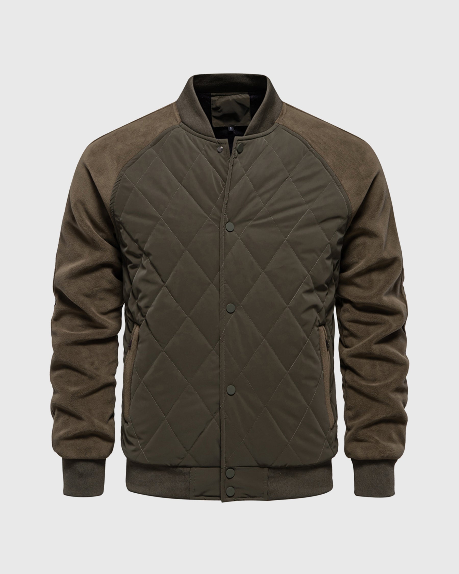 Panelled Hybrid Bomber Jacket New - Ahaselected