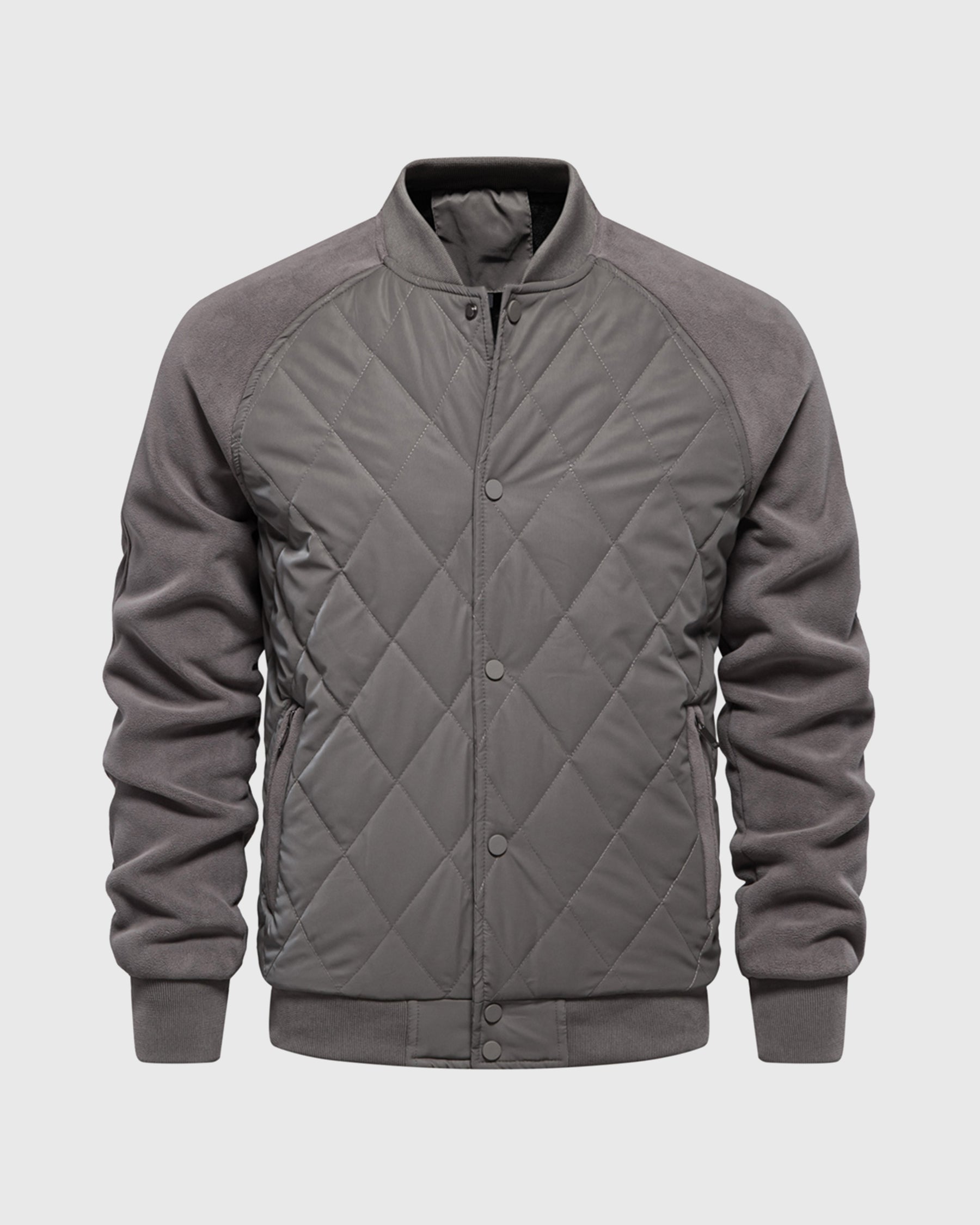 Panelled Hybrid Bomber Jacket New - Ahaselected