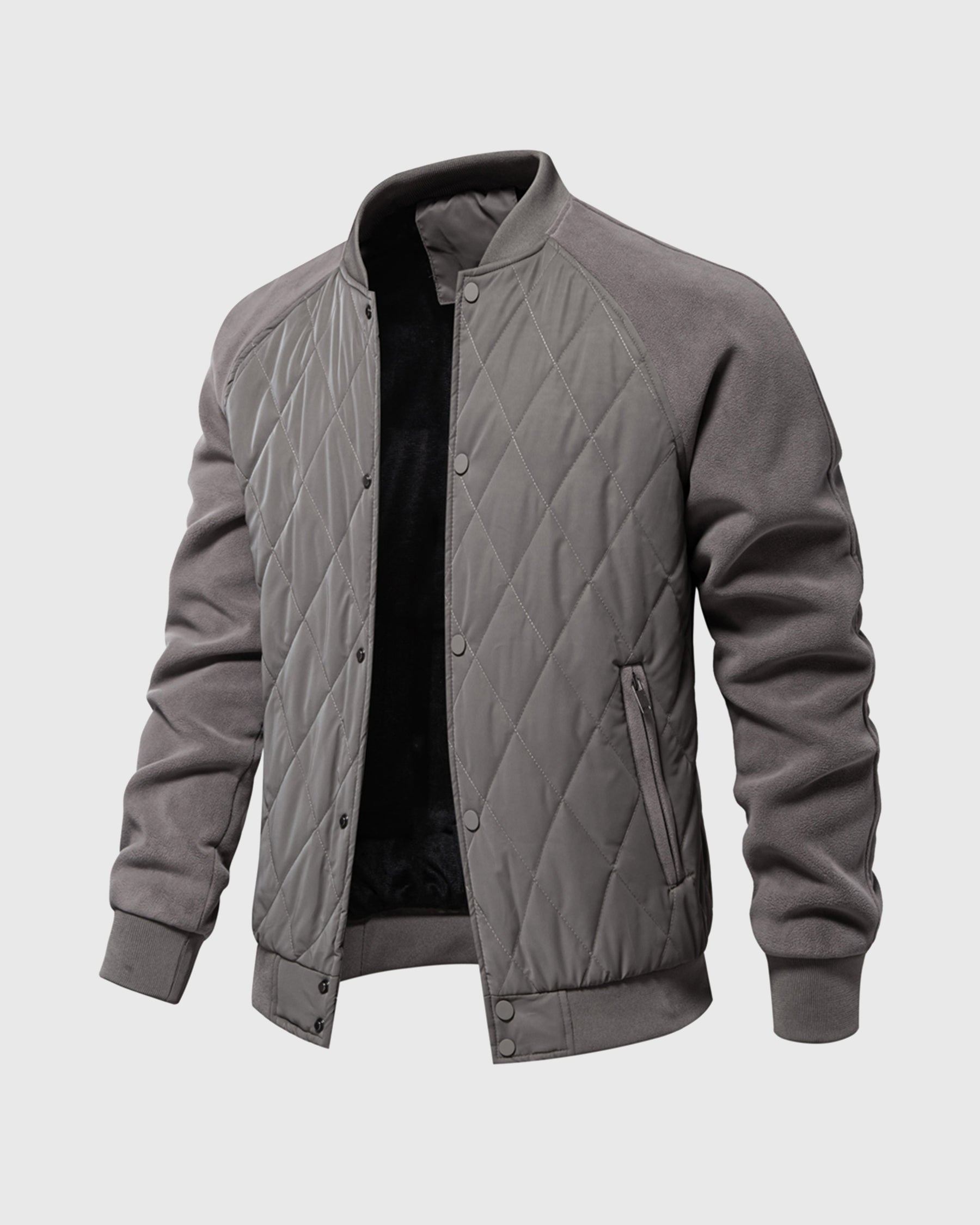 Panelled Hybrid Bomber Jacket New - Ahaselected