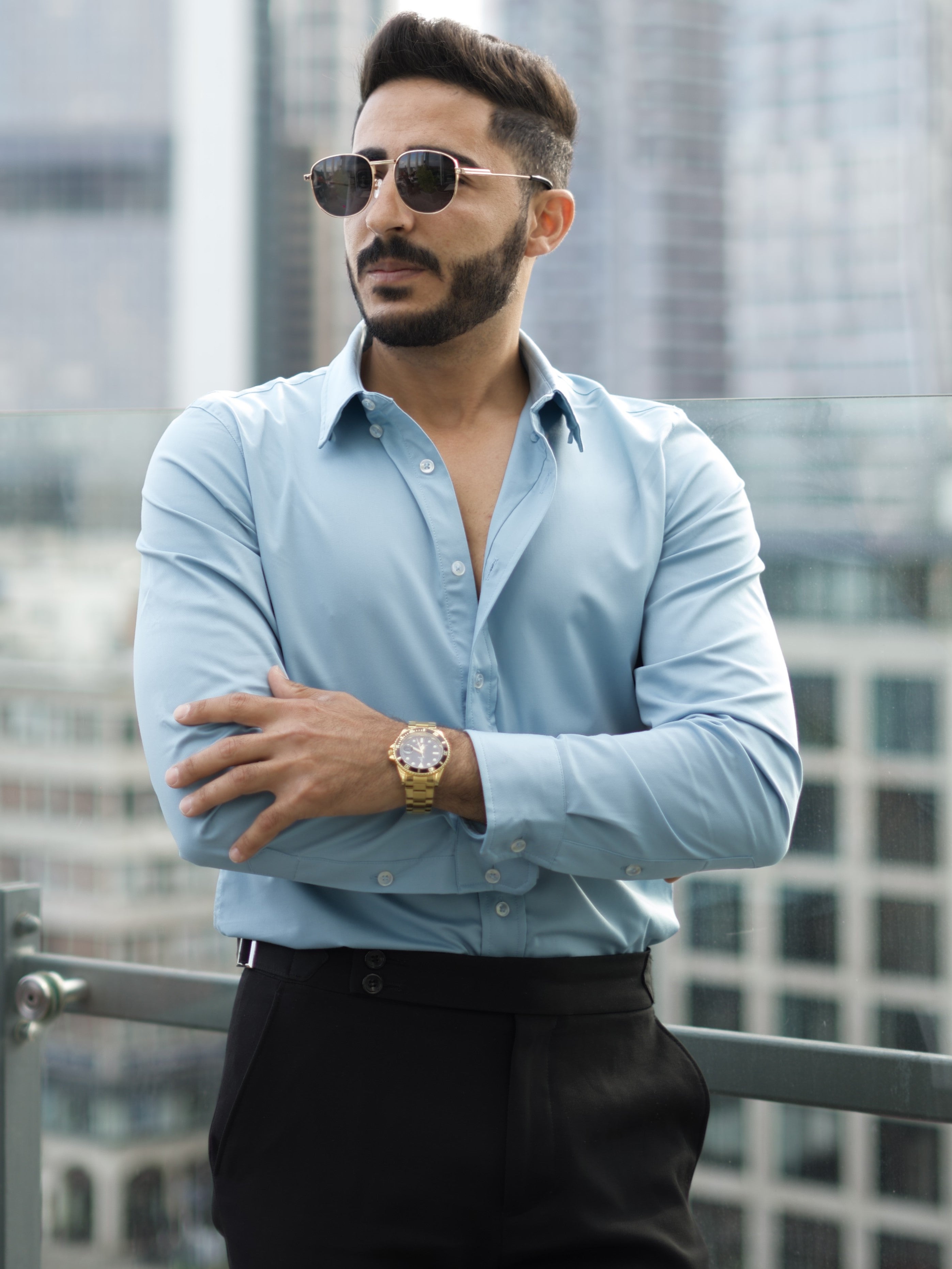 Stretch Bamboo Dress Shirt Easy Care - Ahaselected