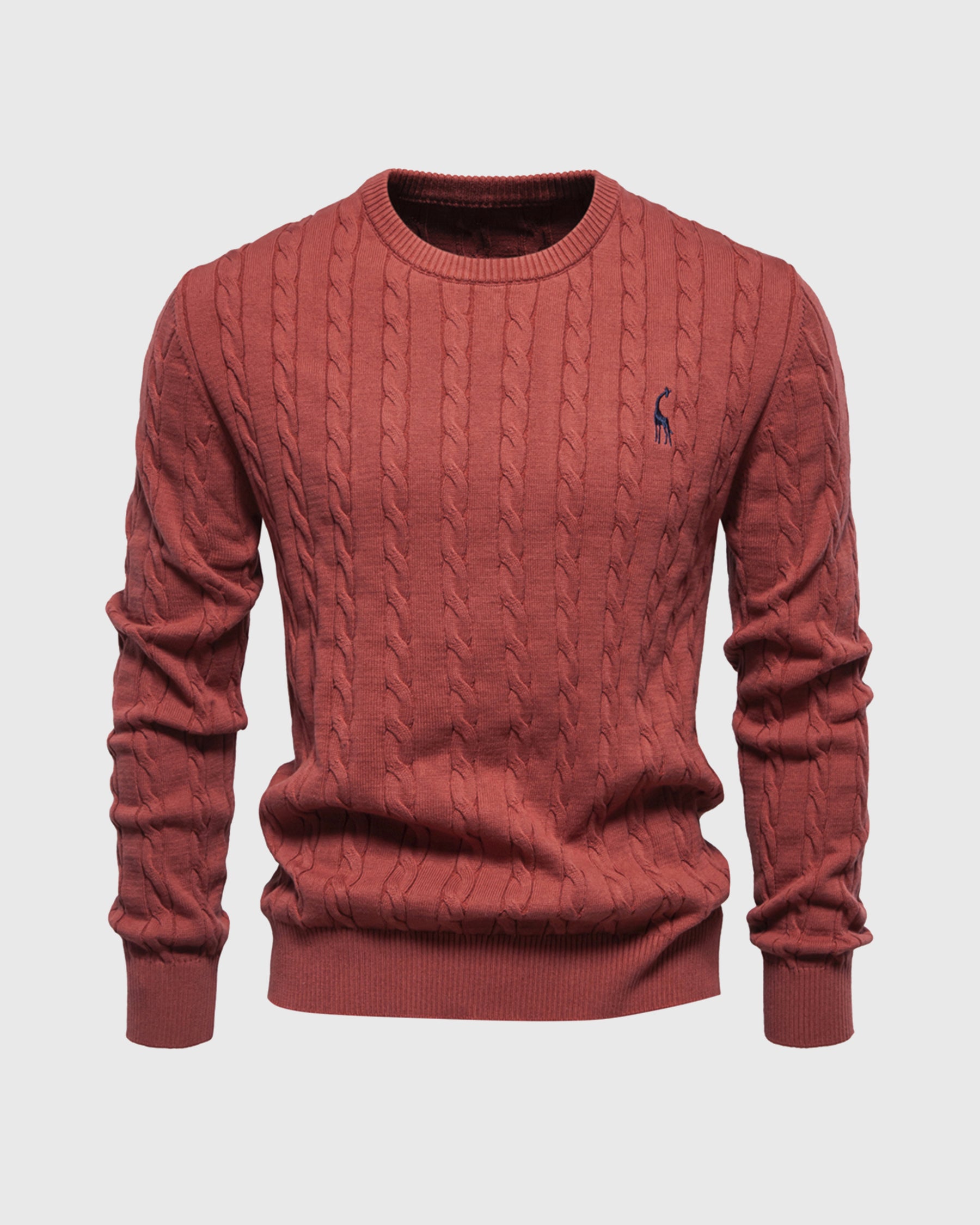 Giraffe Cable Knit Sweater New - Ahaselected