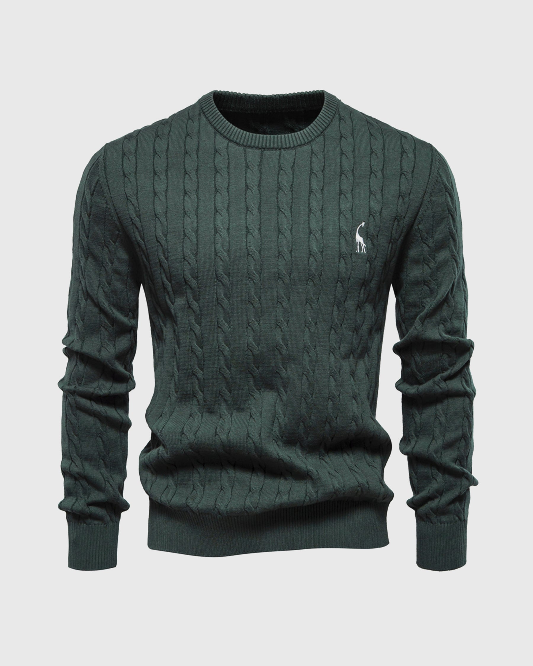 Giraffe Cable Knit Sweater New - Ahaselected