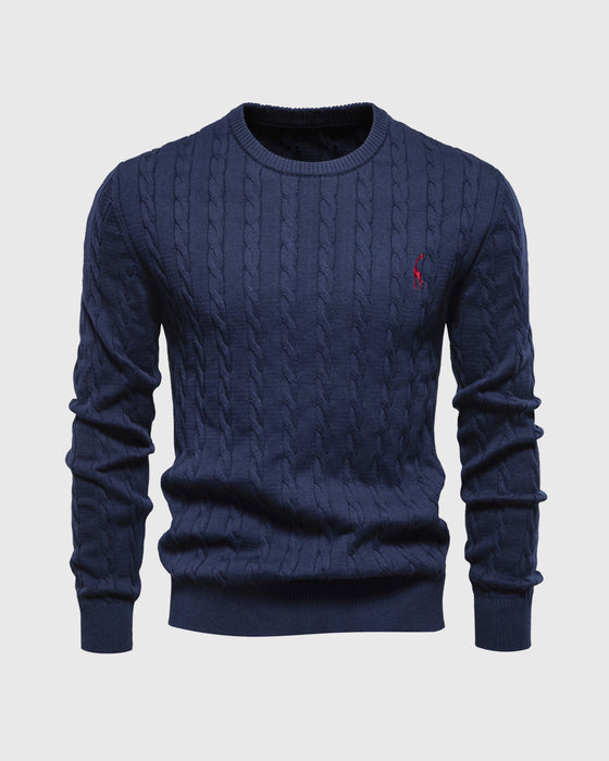 Giraffe Cable Knit Sweater New - Ahaselected