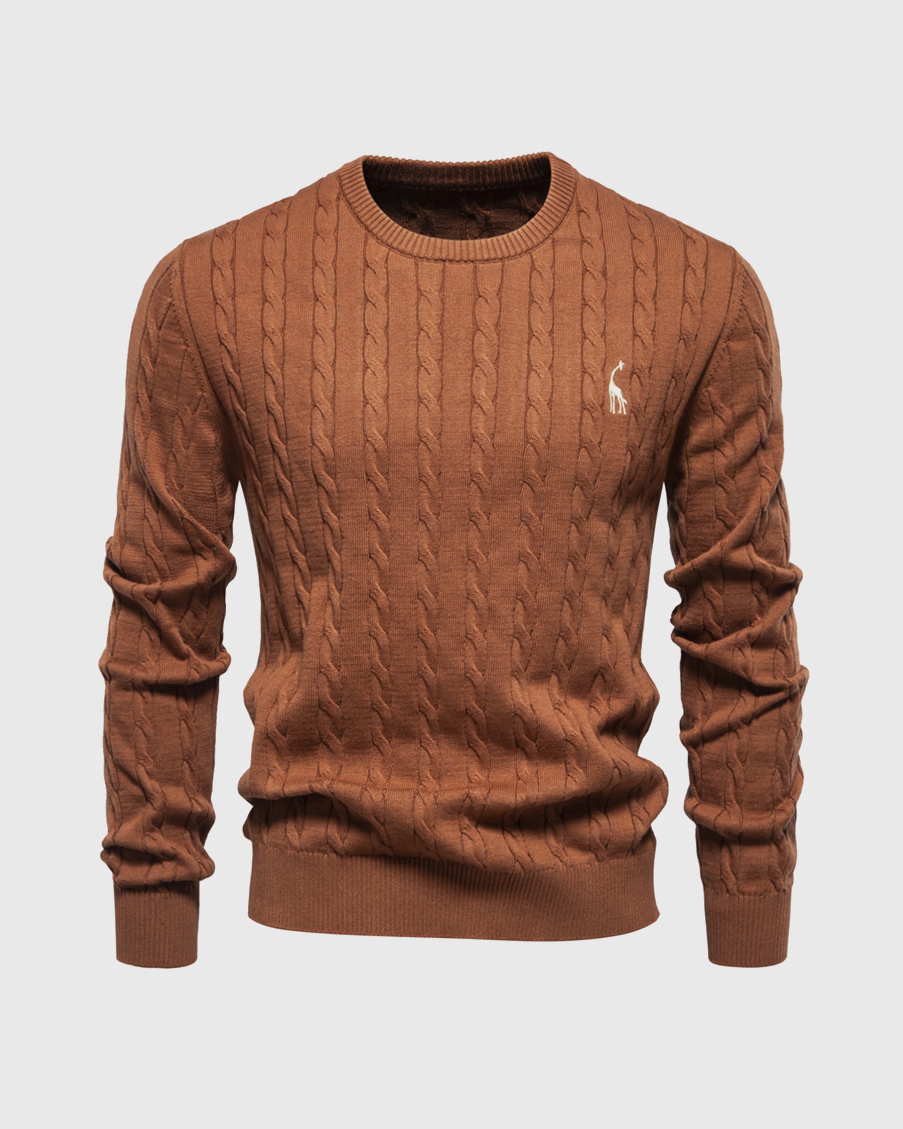 Giraffe Cable Knit Sweater New - Ahaselected