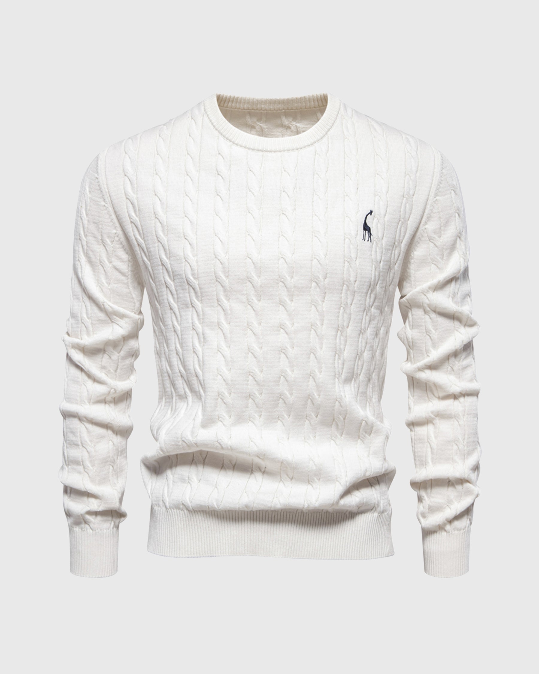 Giraffe Cable Knit Sweater New - Ahaselected