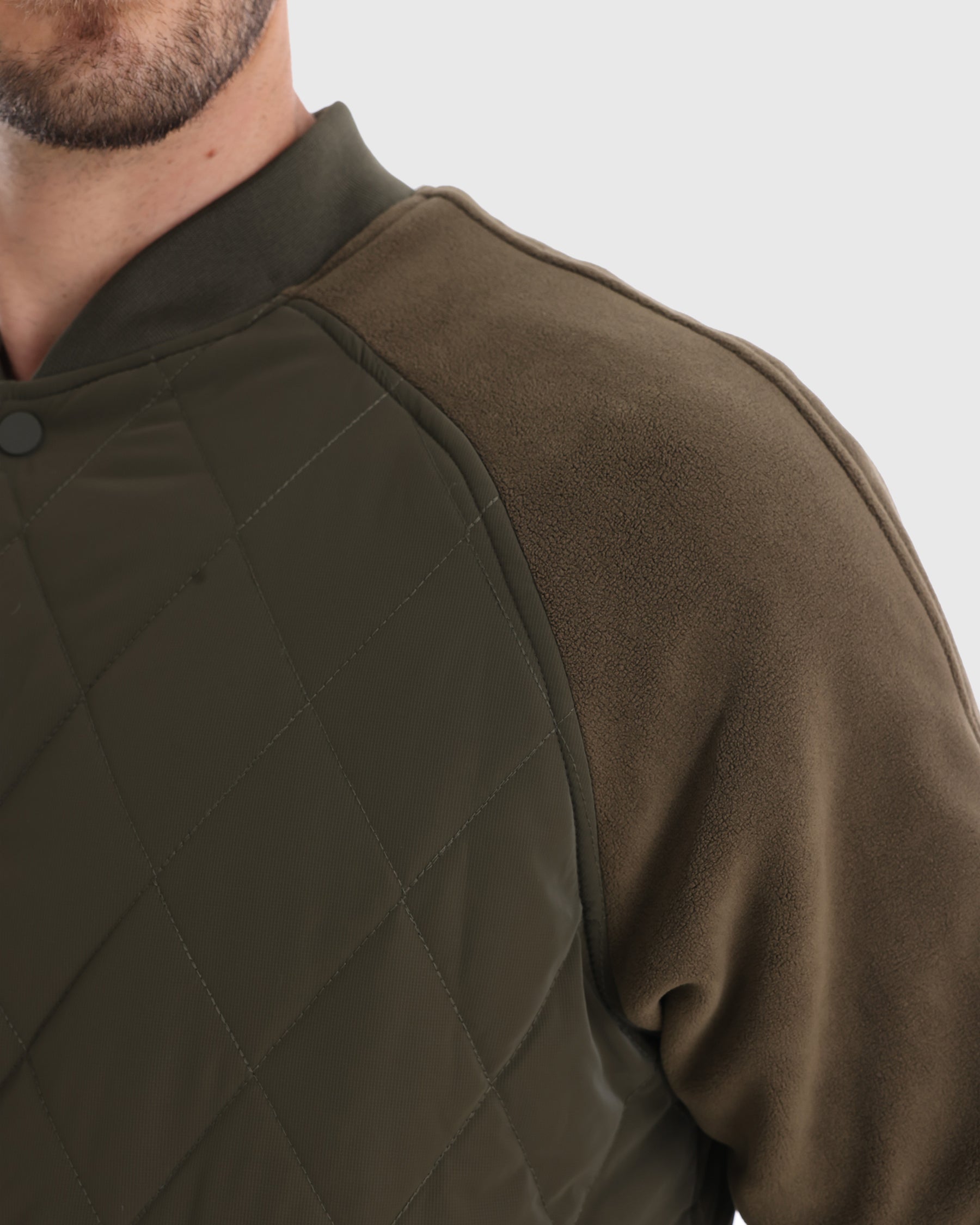 Panelled Hybrid Bomber Jacket New - Ahaselected