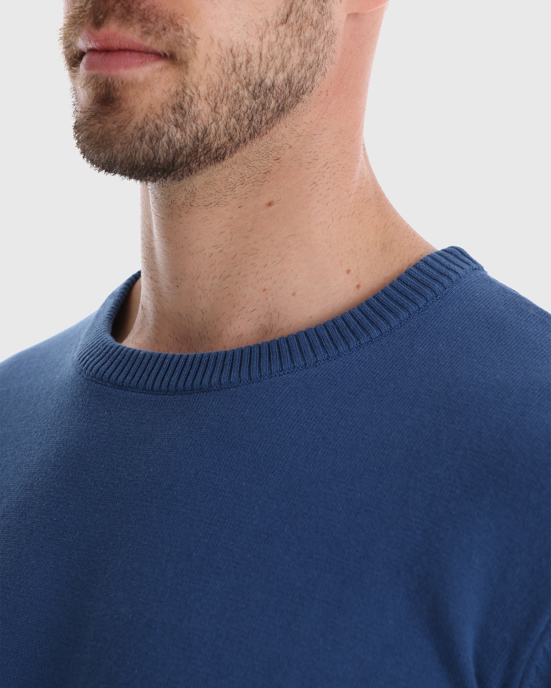 Ribbed Crew Neck Sweater New - Ahaselected