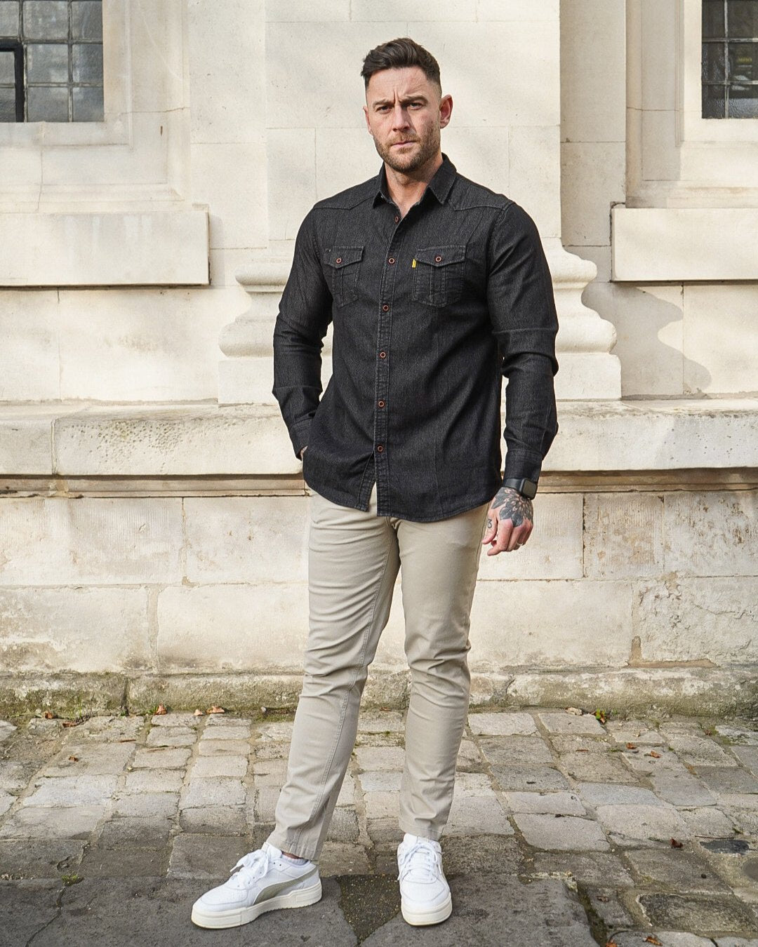 Long Sleeve Denim Shirt New - Ahaselected