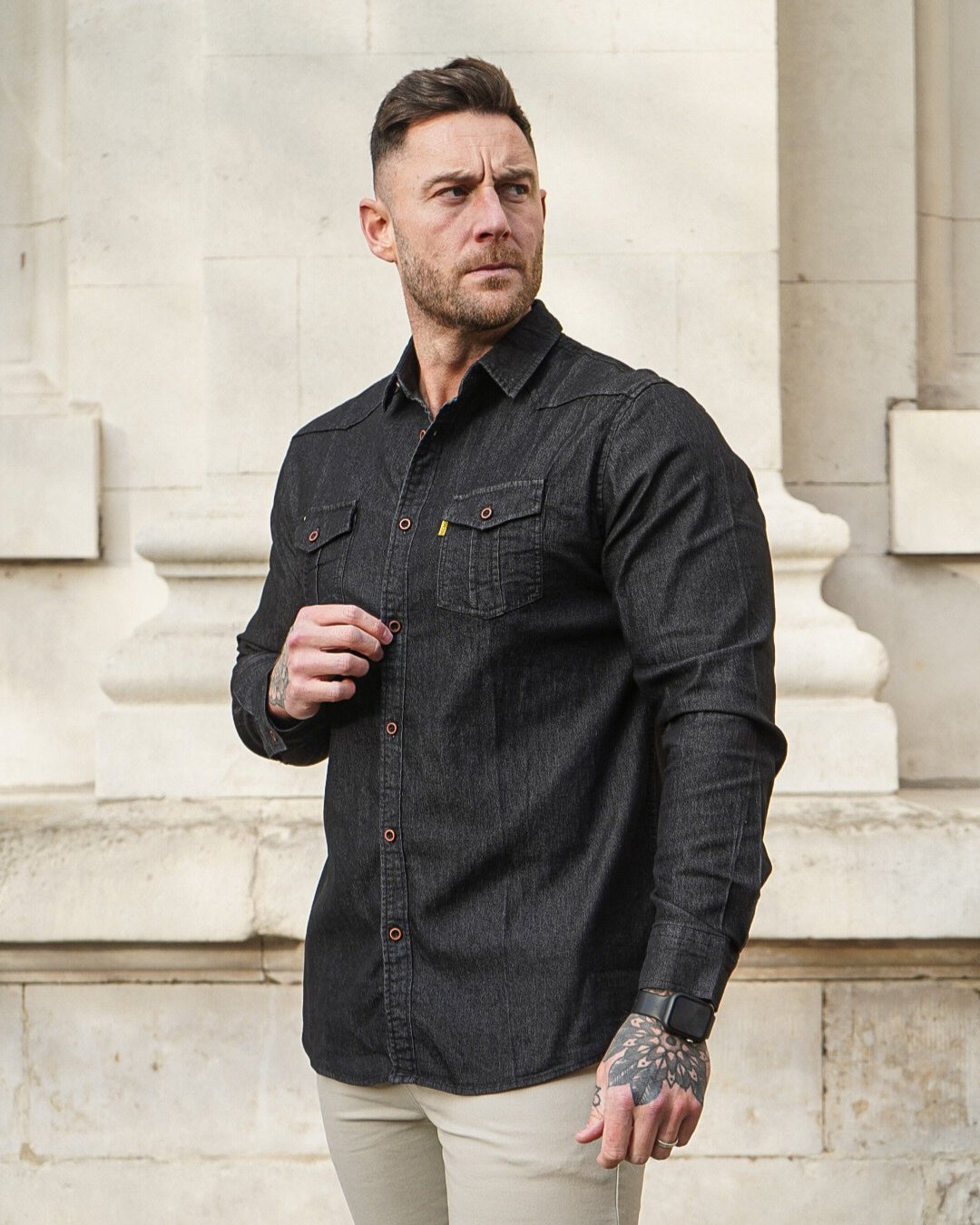 Long Sleeve Denim Shirt New - Ahaselected