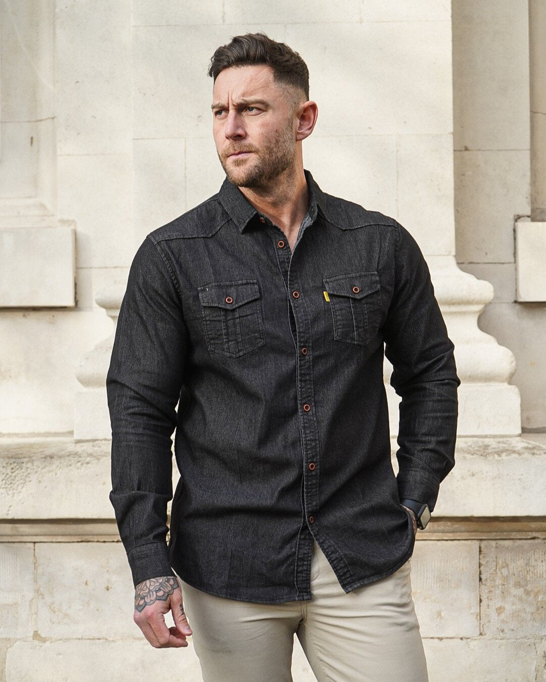 Long Sleeve Denim Shirt New - Ahaselected