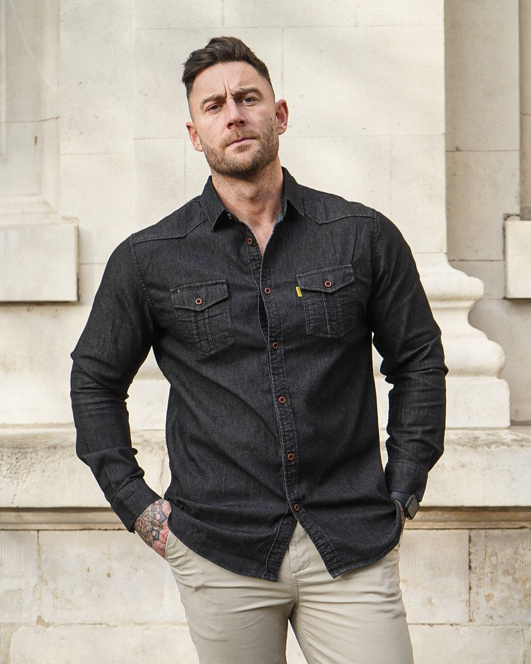 Long Sleeve Denim Shirt New - Ahaselected
