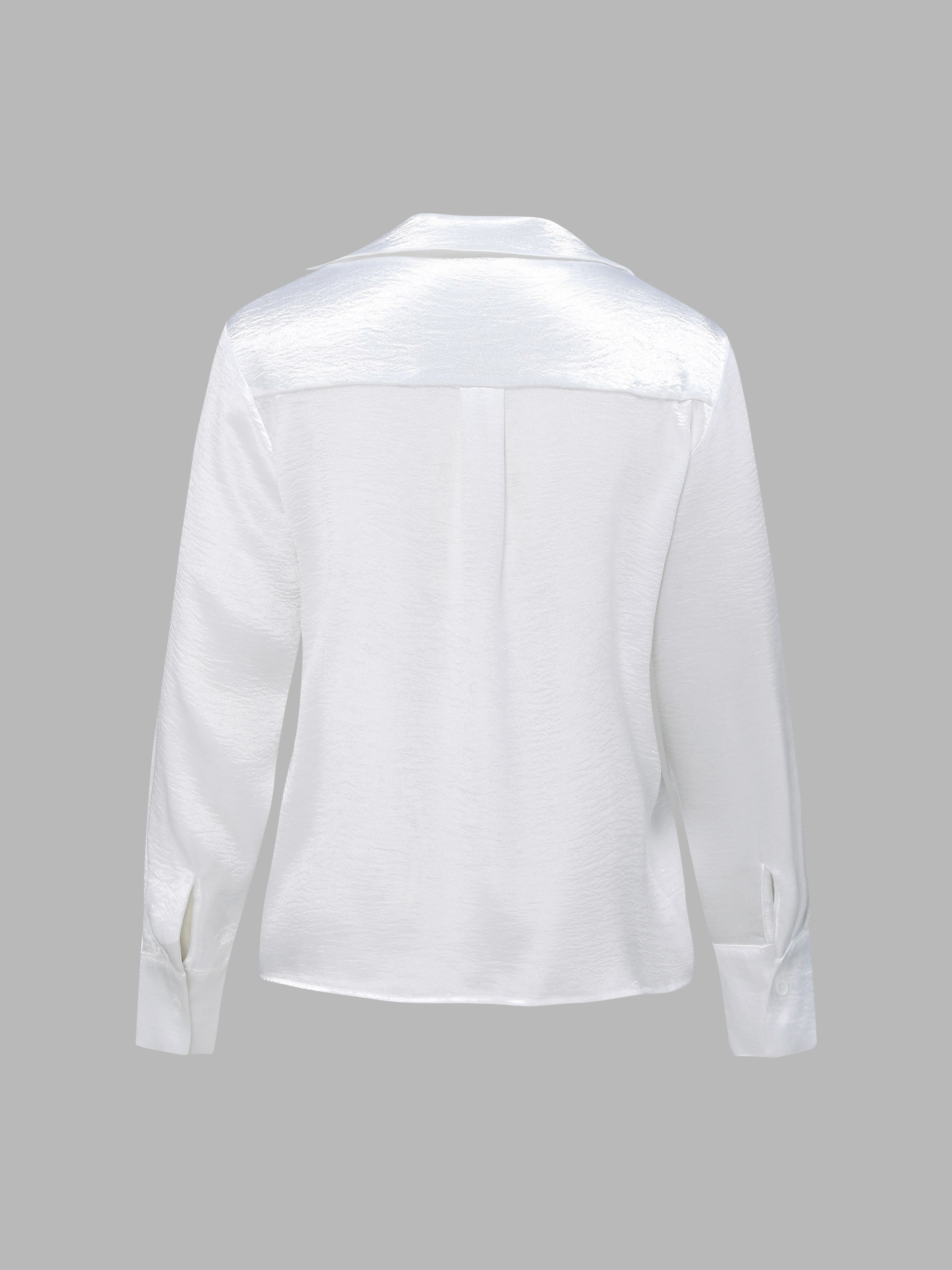 Adjustable Drawstring Round-Neck Loose Fit Blouse - Ahaselected
