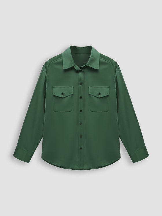 Schickes Oversized Satin Shirt für Damen