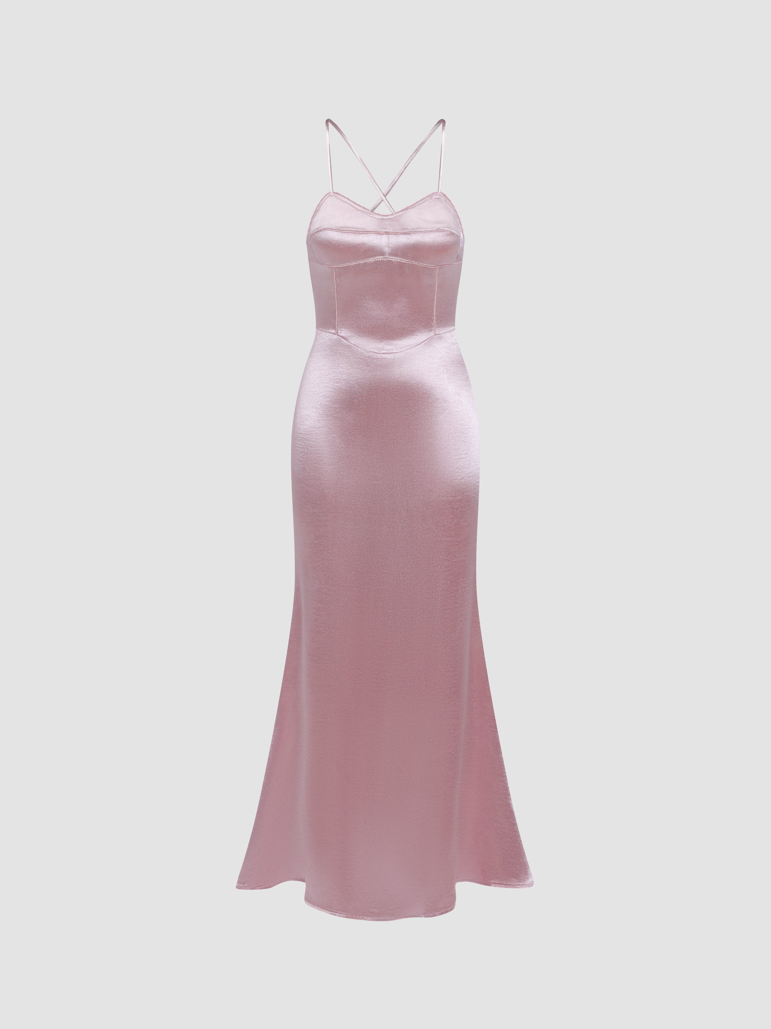 Recycled Satin Bustier Slip Dress - Ahaselected
