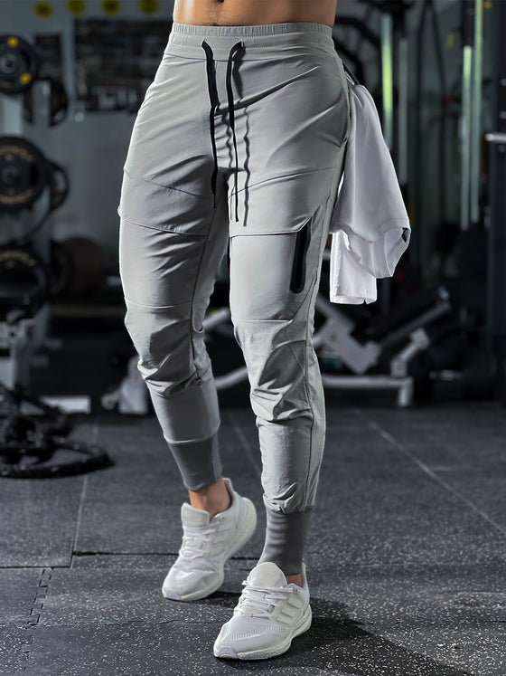 Stay Cool High Rib Cargo Jogger Athletic Stretch Pants - Ahaselected