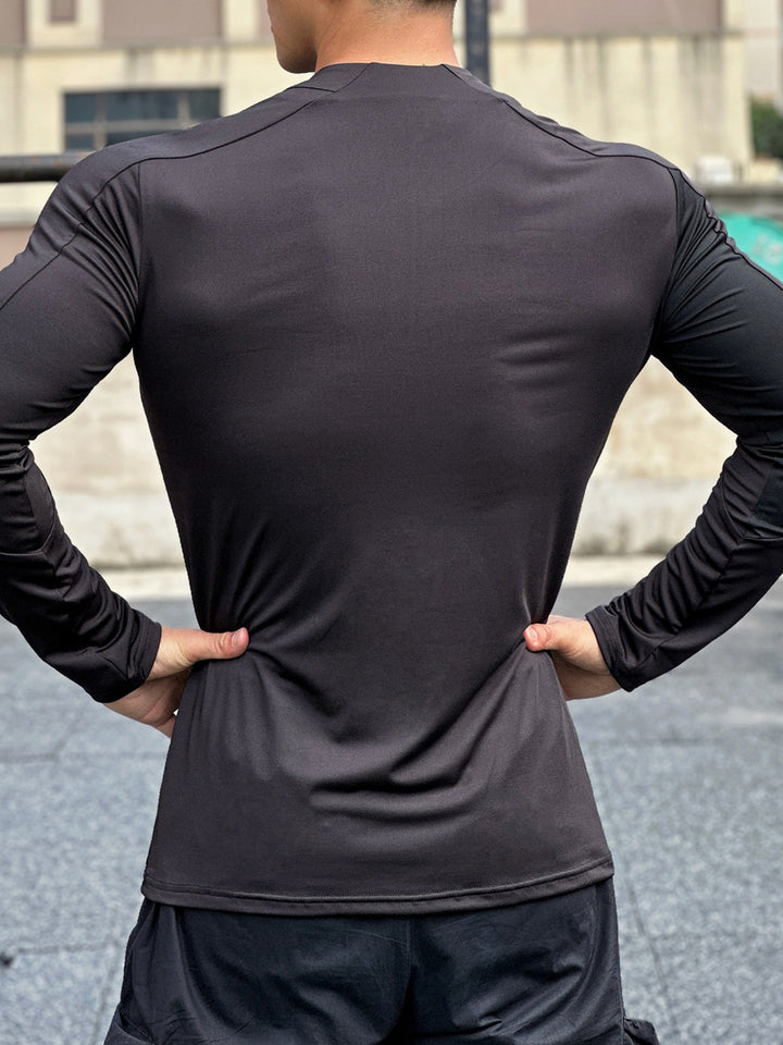 Evolution Half Zip Long Sleeves Shirt Workout Baselayer