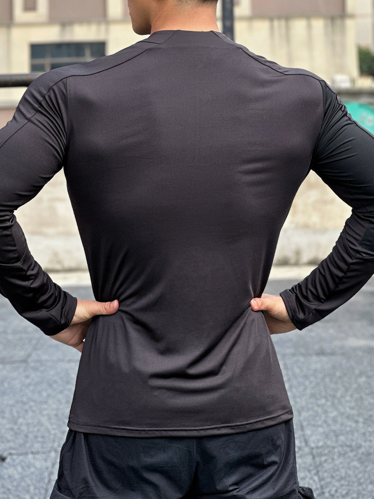 Evolution Half Zip Long Sleeves Shirt Workout Baselayer - Ahaselected
