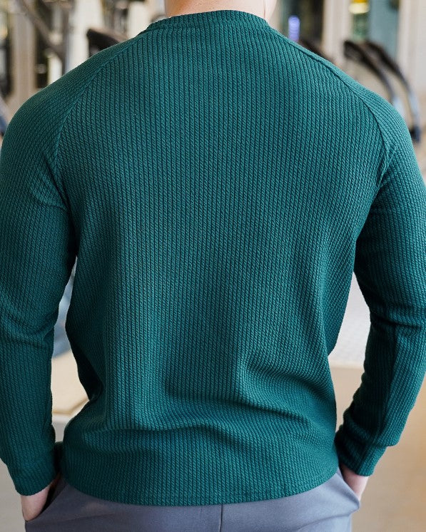 Snake Pattern Shoulder Cut Pullover Long Sleeve Shirt - Ahaselected