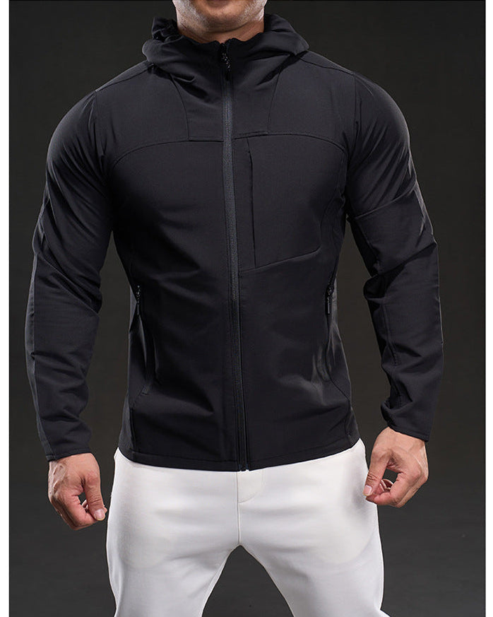 Fleece-Lined Athletic Hooded Full Zip Jacket - Ahaselected