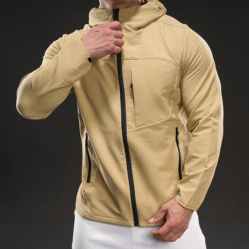 Fleece-Lined Athletic Hooded Full Zip Jacket - Ahaselected