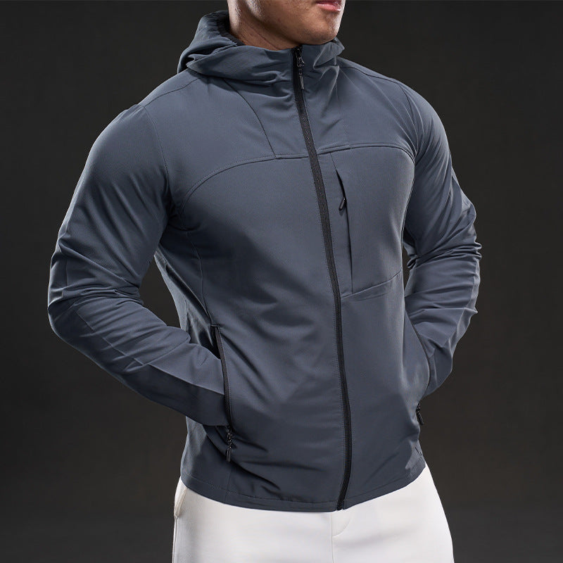 Fleece-Lined Athletic Hooded Full Zip Jacket - Ahaselected